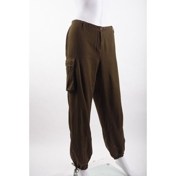 Vintage Johnny Was Womens 2PC Oversized Army Field Jacket L Cargo Joggers Sz 6 - Picture 3 of 12